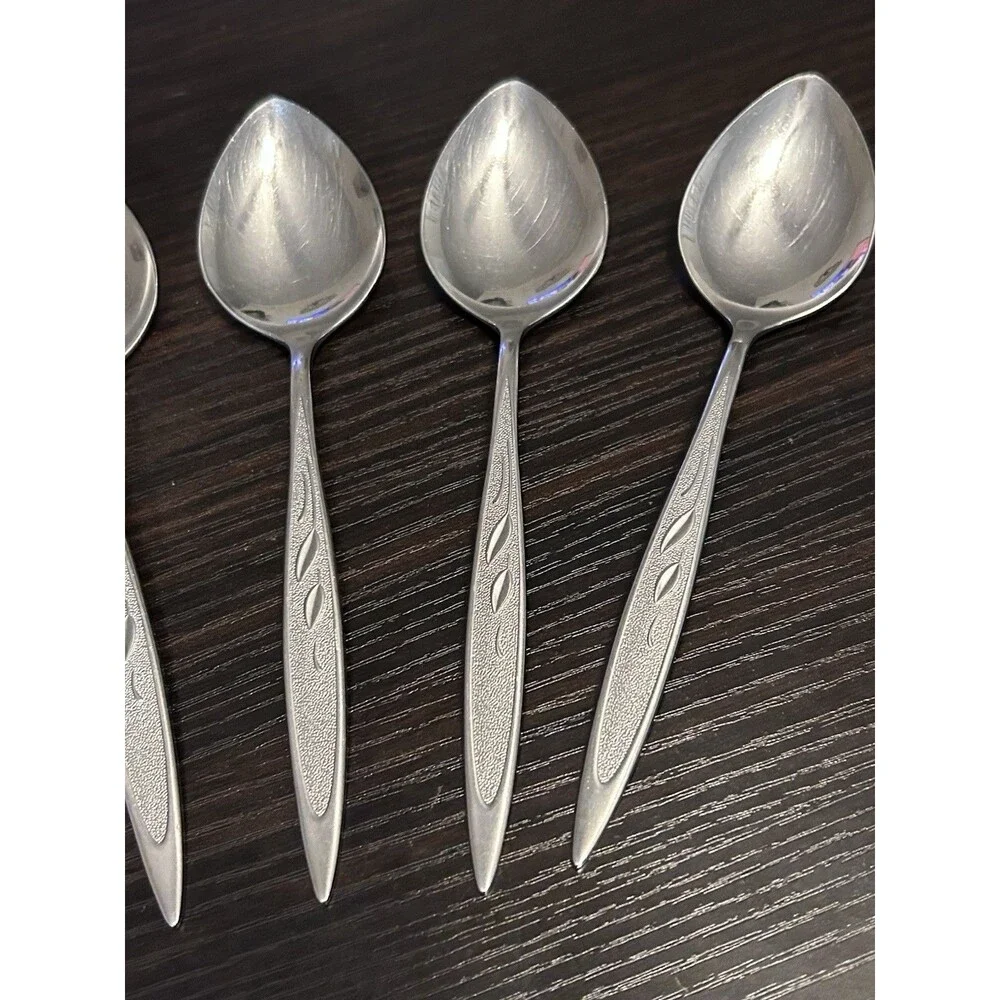 Oneida Royal Harvest Soup Spoons Set of 7 Stainless William Rogers Premier
